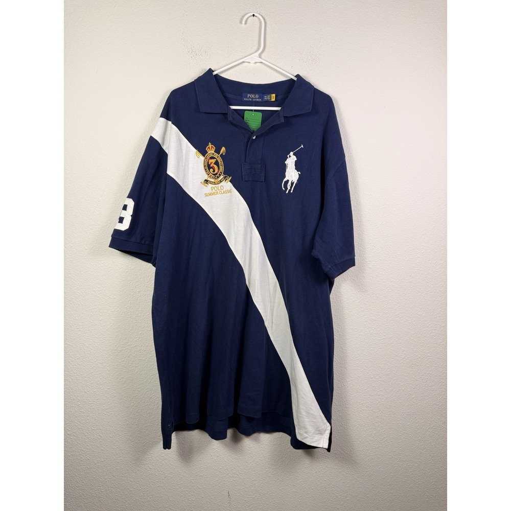 Polo Ralph Lauren Summer Classic Rugby Polo Shirt Men's 2XLT  Big Pony Crest